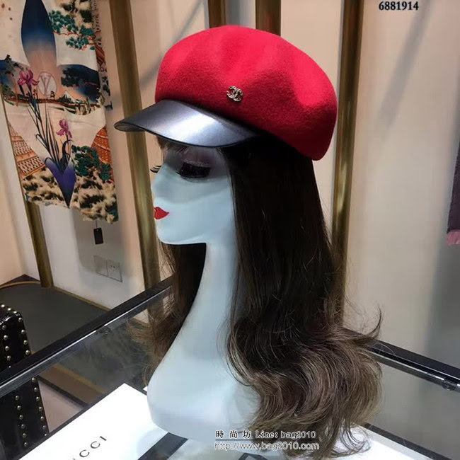 CHANEL香奈兒 2018秋冬南瓜貝蕾帽 6881914 LLWJ5490